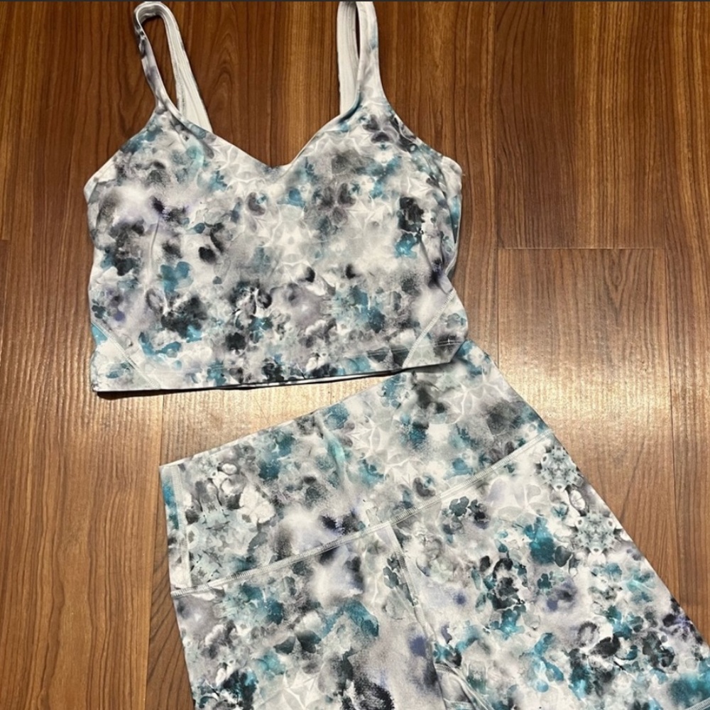 Lululemon Kaleidofloral Multi legging & tank set🤍